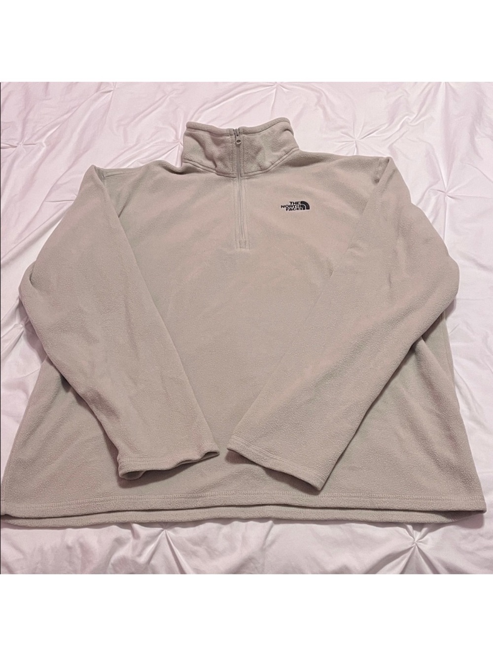 The North Face Men’s Quarter-Zip Fleece Pullover - Light Beige
